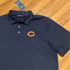Chicago Bears Cutter & Buck Virtue Eco Pique Recycled Mens Polo L NWT NEW